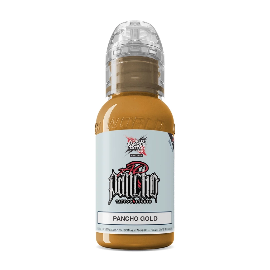 Encre Tattoo Jaune - World Famous Ink Limitless Pancho Gold - Mélange pour le tatouage reach 30 ml* 