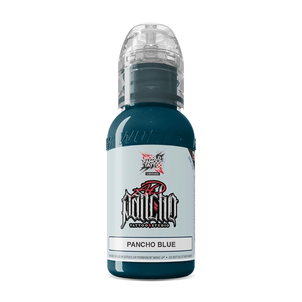 Encre Tattoo Bleue - World Famous Ink Limitless Pancho Blue - Mélange pour le tatouage reach 30 ml*