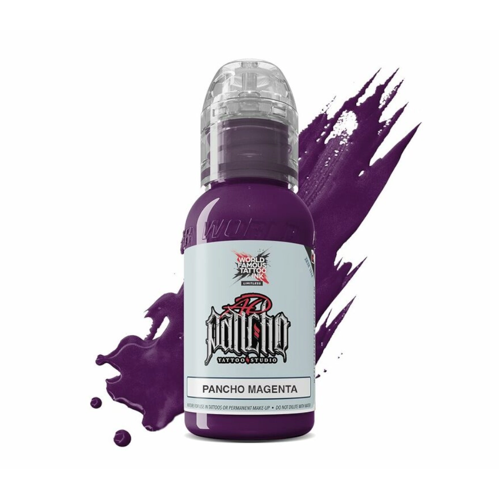 Encre Tattoo Violette - World Famous Ink Limitless Pancho Magenta - Mélange pour le tatouage encre reach 30 ml