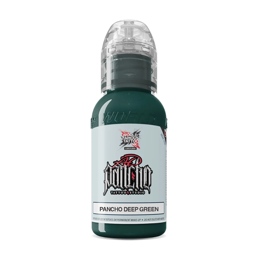 Encre Tattoo Verte - World Famous Ink Limitless Pancho Deep Green - Mélange pour le tatouage reach 30 ml* 