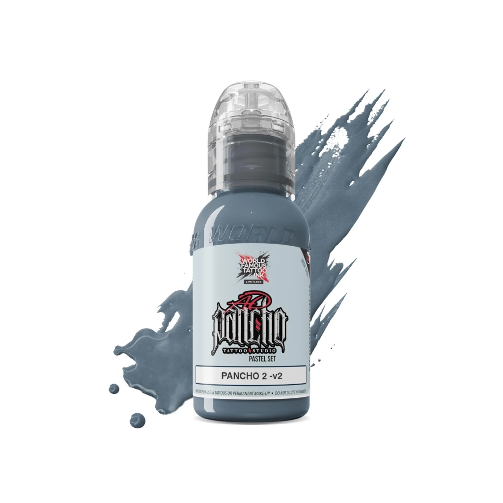 Encre Tattoo Gris - World Famous Ink Limitless A.D Pancho 2 V2 Pastel Grey - Mélange pour le tatouage REACH 30ml