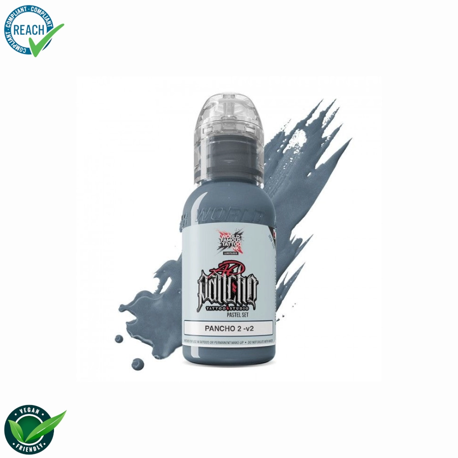Encre Tattoo Gris - World Famous Ink Limitless A.D Pancho 2 V2 Pastel Grey - Mélange pour le tatouage REACH 30ml