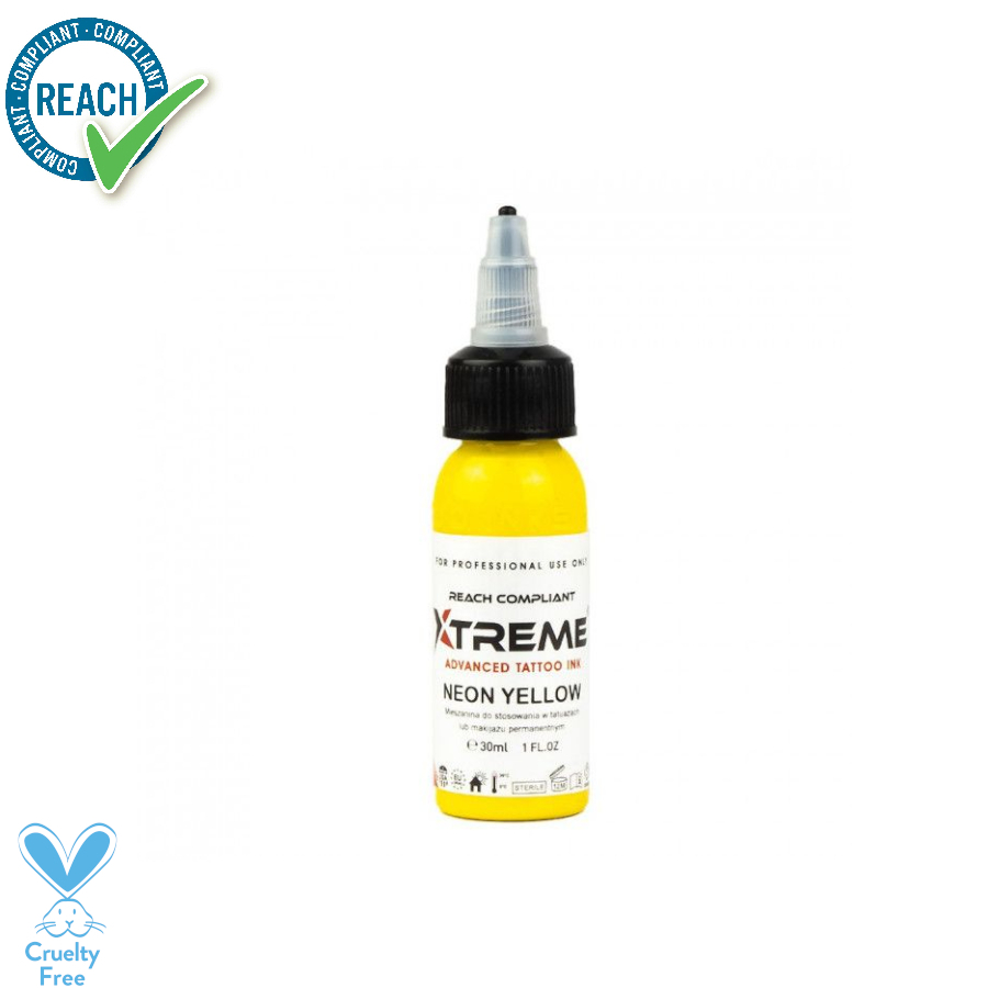 Xtreme Ink Néon Yellow - Mélange pour le tatouage encre REACH