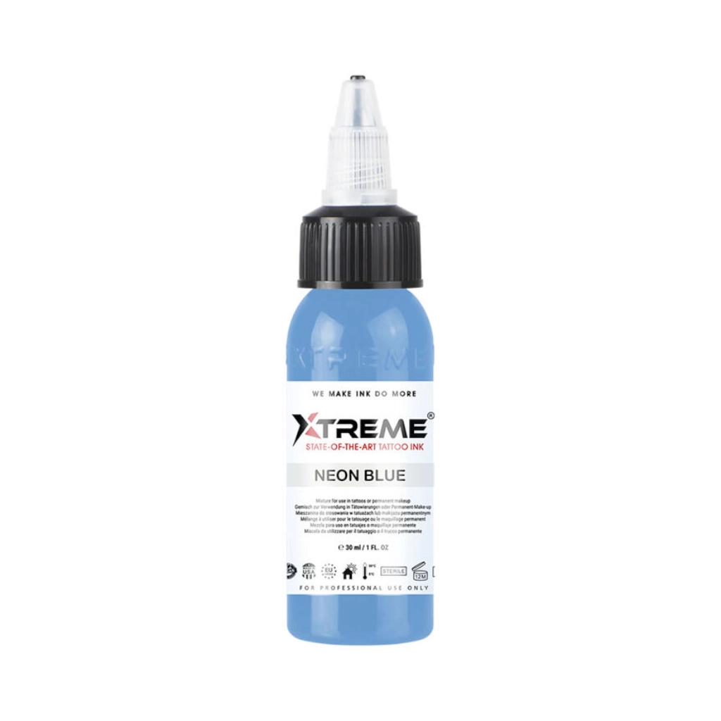 Encre Tattoo Bleue - Xtreme Ink Néon Blue - Mélange pour le tatouage encre reach 30 ml*