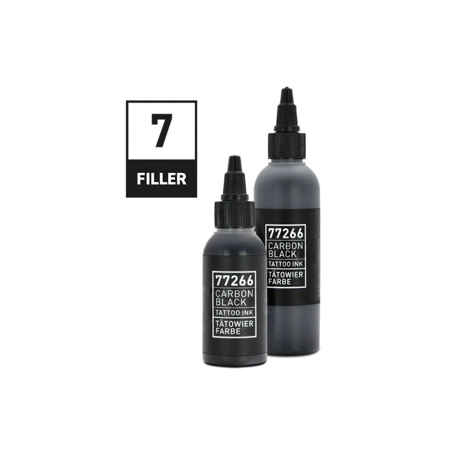 Carbon Black Tattoo Ink Filler 7 V2 - Mélange pour le tatouage encre REACH noir vif