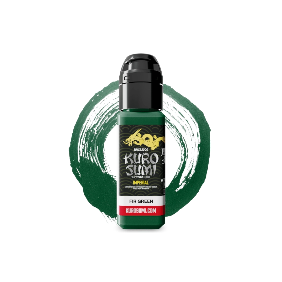 Encre Tatouage Verte - Kuro Sumi Impérial Fir Green - Mélange pour le tatouage encre reach