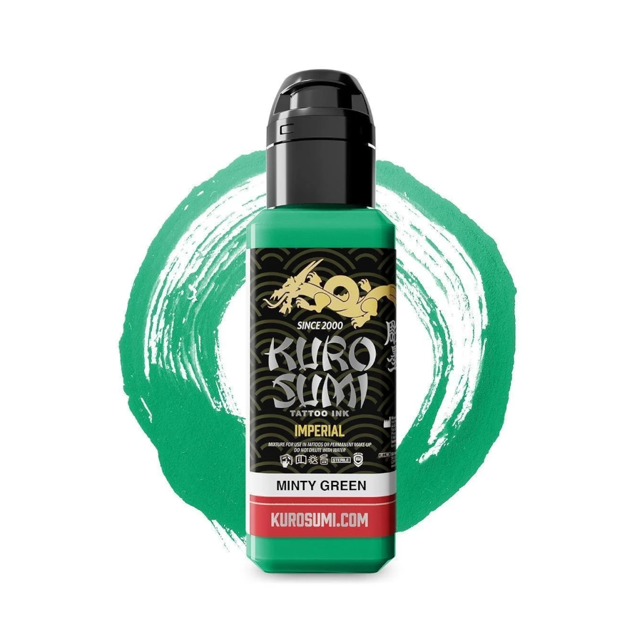 Encre Tatouage Verte - Kuro Sumi Impérial Minty Green - Mélange pour le tatouage encre reach