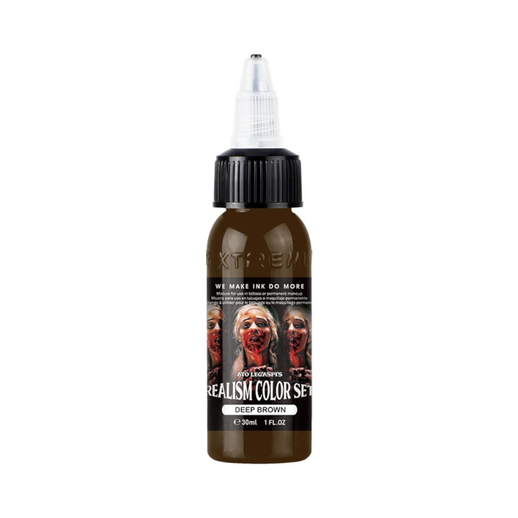 Encre Tattoo Marron - Xtreme Ink Ato Legaspi Deep Brown- Mélange pour le tatouage encre reach 30 ml*