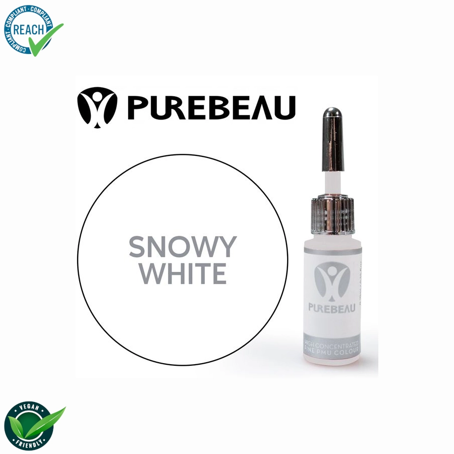 Encre Pmu Blanc - Purebeau Snowy White - Mélange pour maquillage permanent stérile 10 ml