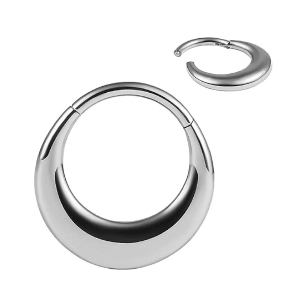Piercing Anneau - Titane F136 Stérile - Anneau 3039 en titane motif éclipse 1,2 x 8 mm*