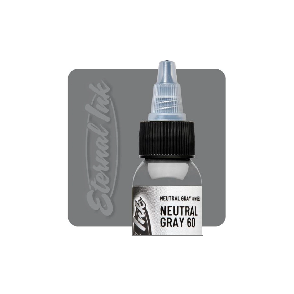 Encre Tattoo Grise - Eternal Ink Neutral Gray 60% - Encre artistique pour entrainement tatouage non reach 