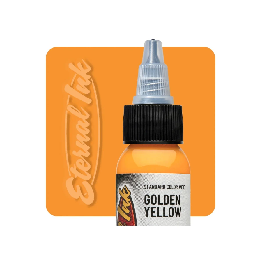 Encre Tattoo Jaune - Eternal Ink Golden Yellow - Encre artistique pour entraînement non reach