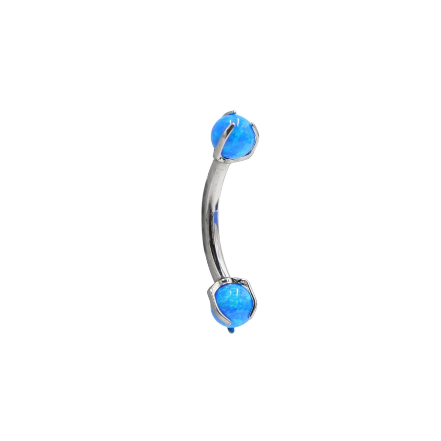 Banane Piercing - Banane Interne Stérile - Piercing pour arcade en titane pvd gold double boules