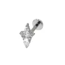 Piercing Labret - Titane F136 Stérile - Labret 40 interne en titane motif motif losange - 3 coloris