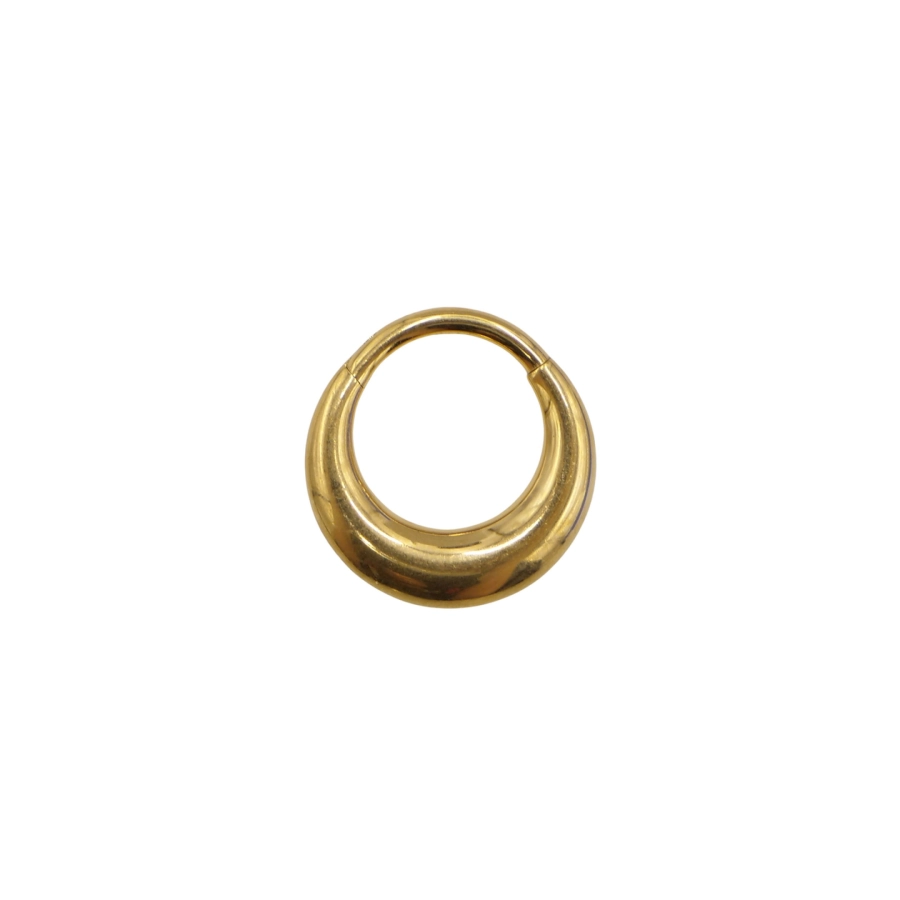 Piercing Anneau - Titane F136 Gold Stérile - Anneau 8 en titane pvd gold motif éclipse