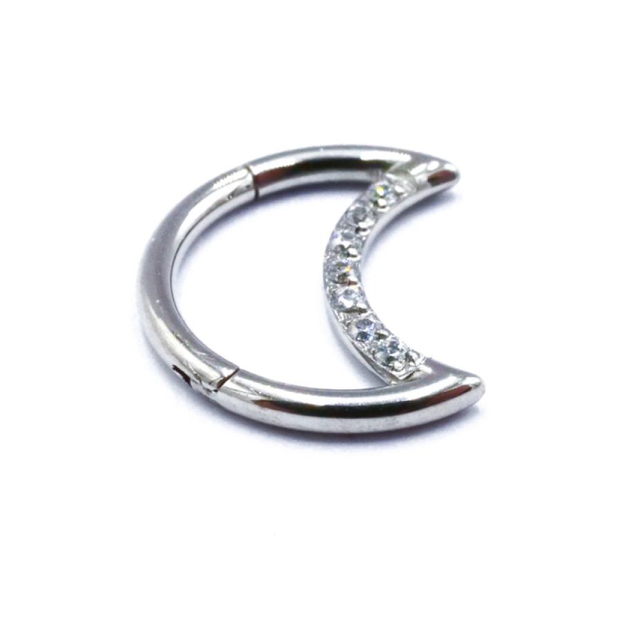 Piercing Anneau - Acier - Anneau clicker 140 avec fermeture à charnière