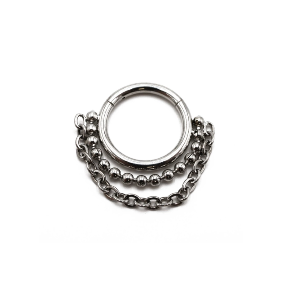 Piercing Anneau - Acier - Anneau clicker 156 avec fermeture à charnière 