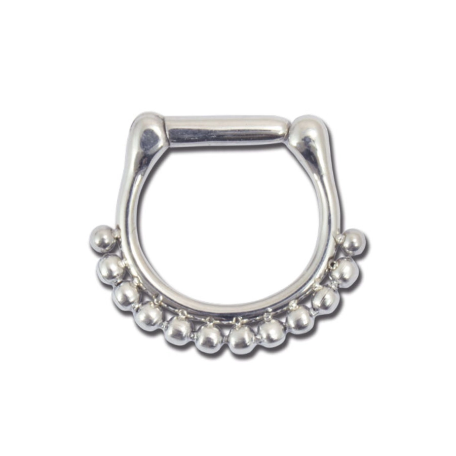 Piercing Anneau - Acier - Anneau clicker 04 avec fermeture à charnière 