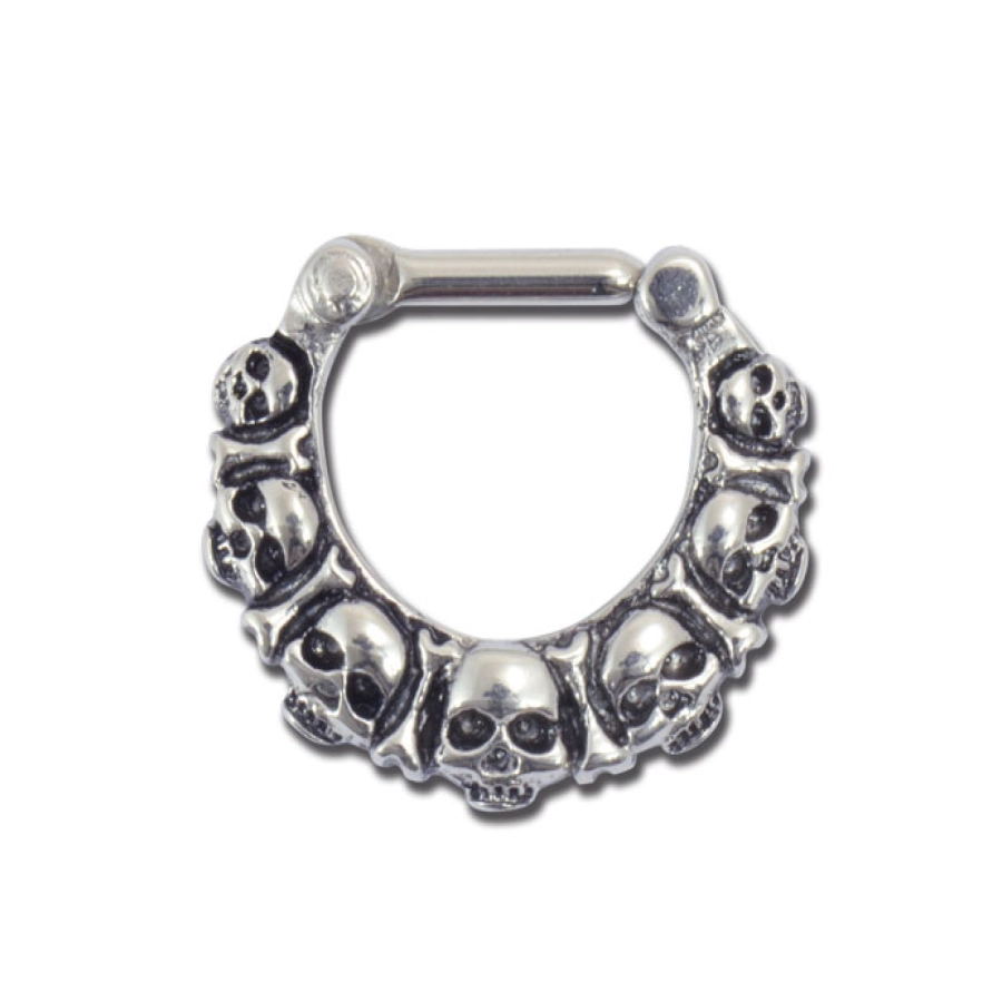 Piercing Anneau - Acier - Anneau clicker 06 avec fermeture à charnière 