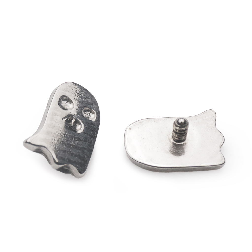Piercing Embout - Titane F136 Gamme Hand Ink - Embout 155 avec pas de vis interne 0,9 mm pour piercing 1,2 mm fantôme 5,5 mm* 