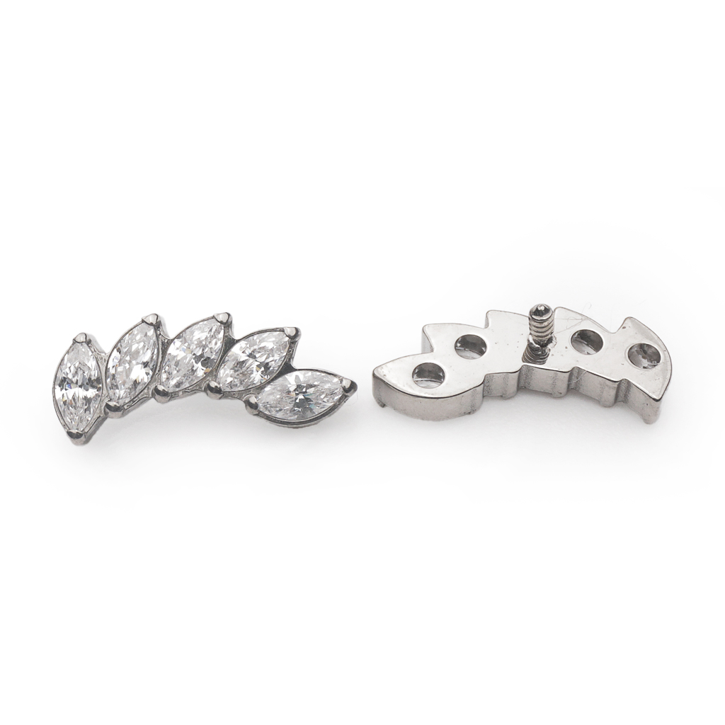 Embout Piercing - Titane F136 Gamme Hand Ink - Embout 160 en titane f136 avec pas de vis interne
