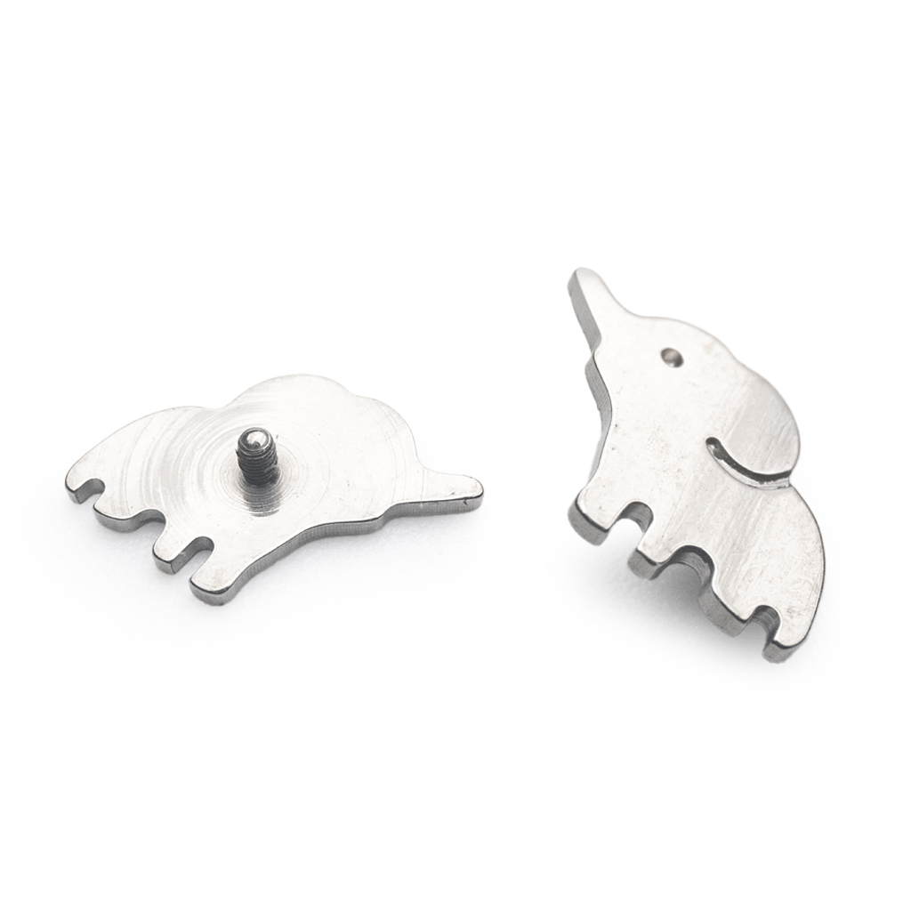 Piercing Embout - Titane F136 Gamme Hand Ink - Embout 118 en titane f136 avec pas de vis interne 0,9 mm pour piercing 1,2 mm éléphant 7 mm*