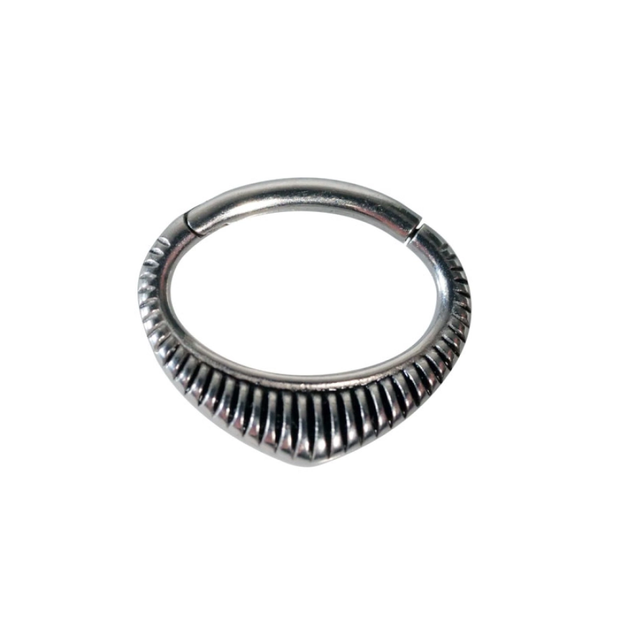 Piercing Anneau - Acier - Anneau clicker 113 avec fermeture à charnière 