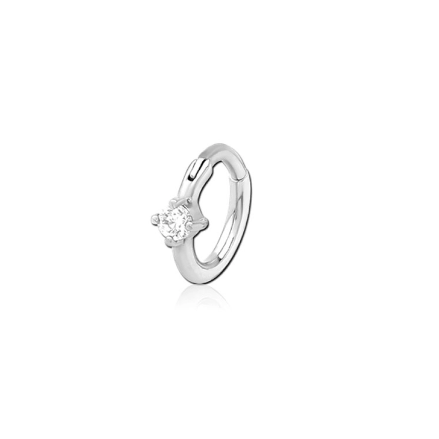 Piercing Anneau - Acier - Anneau clicker 126 avec fermeture à charnière
