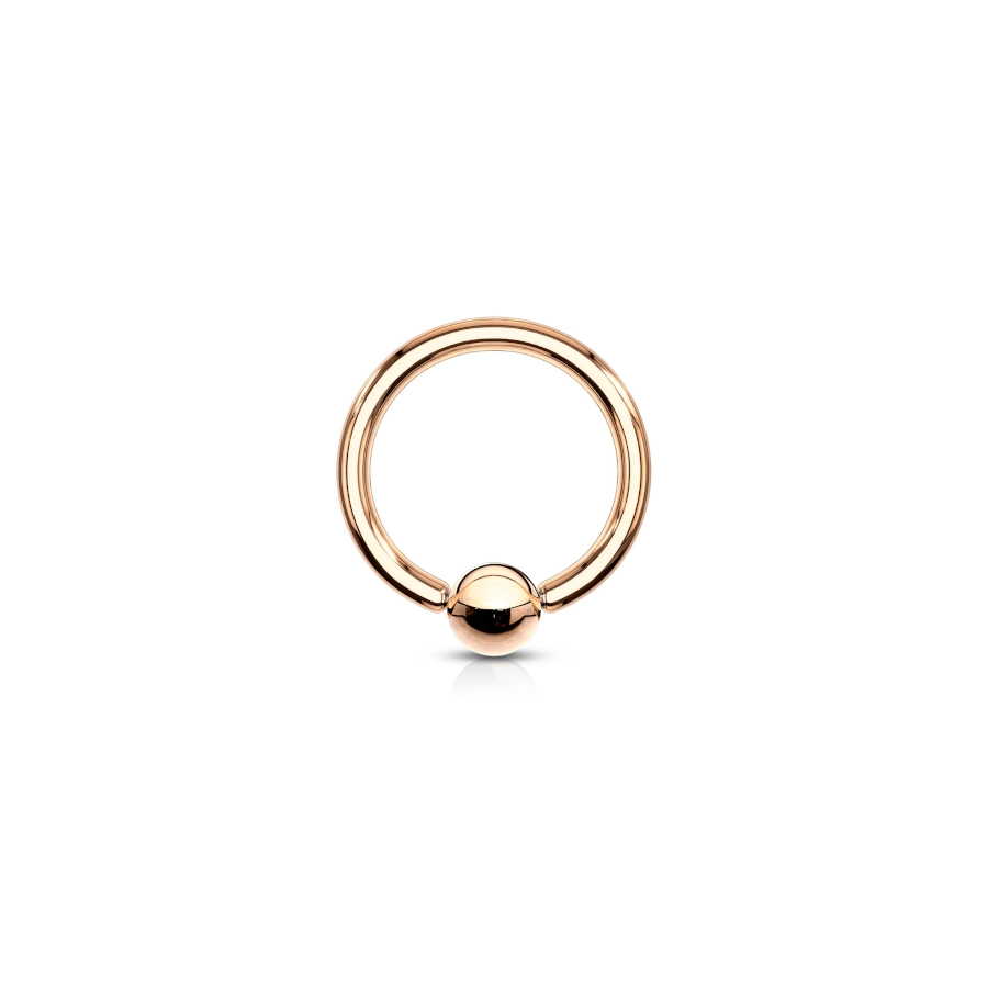 Piercing Anneau - Acier doré rose - Anneau bcr