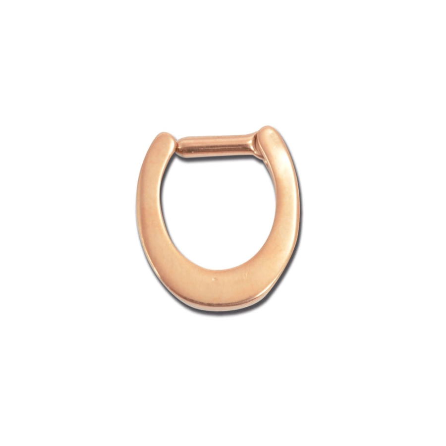 Piercing Anneau - Acier doré rose - Anneau clicker 02 avec fermeture à charnière