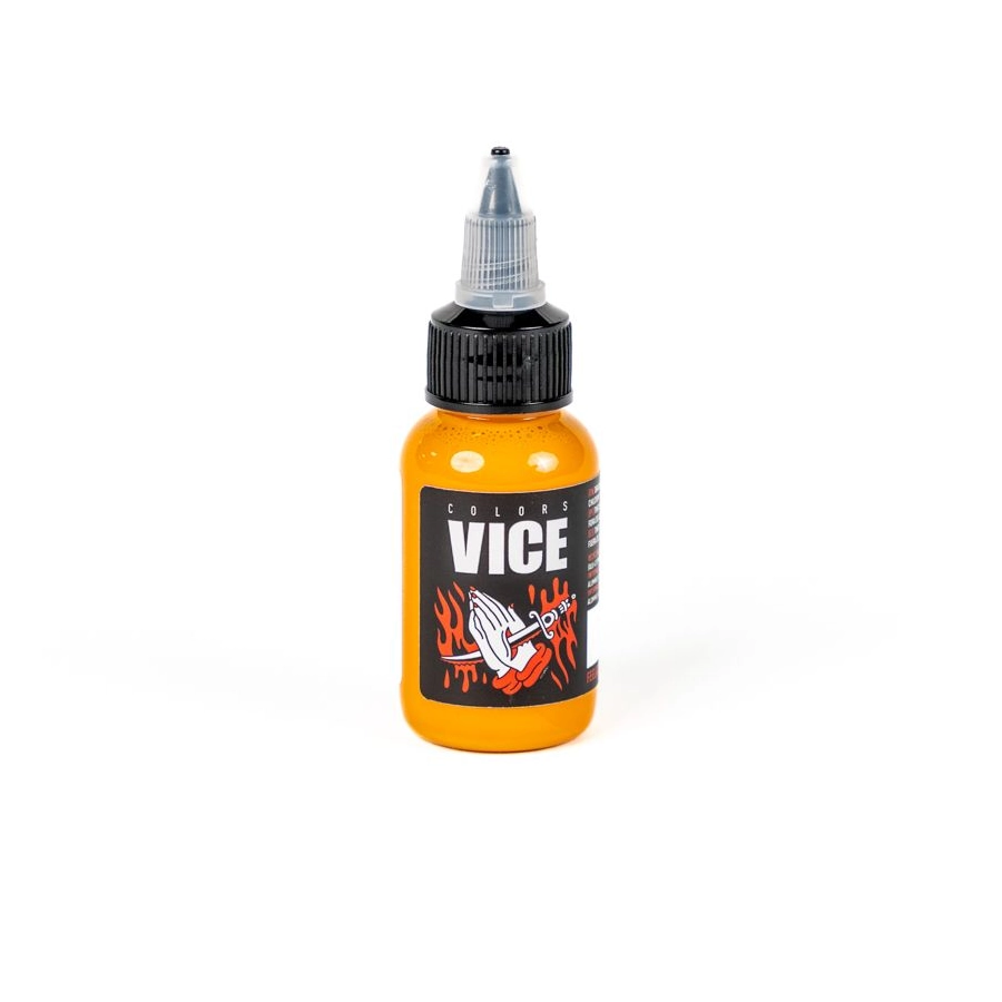 Encre Entrainement Tattoo Jaune - Vice Colors Alvarillo - Encre artistique pour l'entrainement au tatouage NON REACH 30 ml*