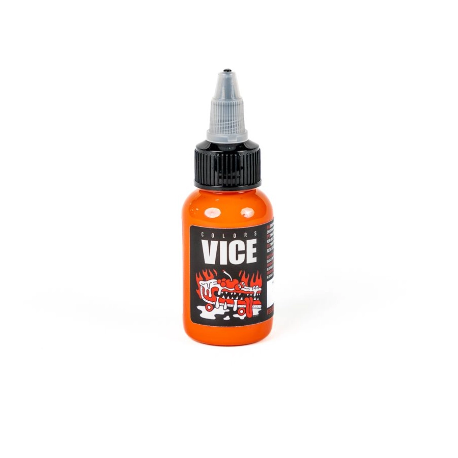 Encre Entrainement Tattoo Orange - Vice Colors Clockwork Orange - Encre artistique pour l'entrainement au tatouage NON REACH 30 ml*