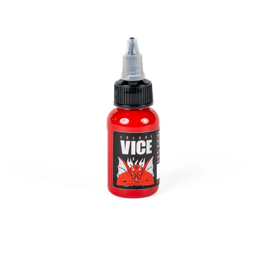 Encre Entrainement Tattoo Rouge - Vice Colors Redbenga - Encre artistique pour l'entrainement au tatouage NON REACH 30 ml*