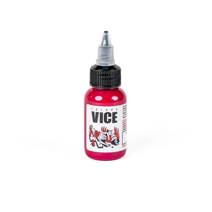 Encre Entrainement Tattoo Rouge - Vice Colors Magenta - Encre artistique pour l'entrainement au tatouage NON REACH 30 ml*
