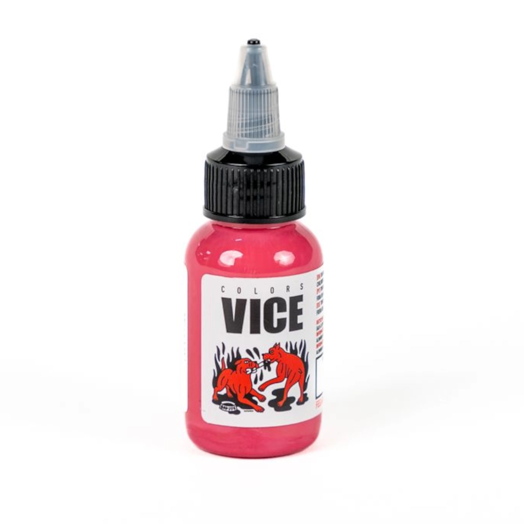 Encre Entrainement Tattoo Rose - Vice Colors Lara's Pink - Encre artistique pour l'entrainement au tatouage NON REACH 30 ml* 