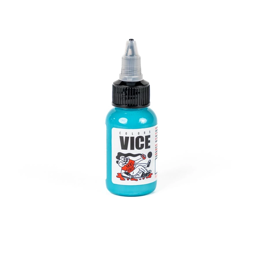 Encre Entrainement Tattoo Bleu - Vice Colors Miami Vice - Encre artistique pour l'entrainement au tatouage NON REACH 30 ml*