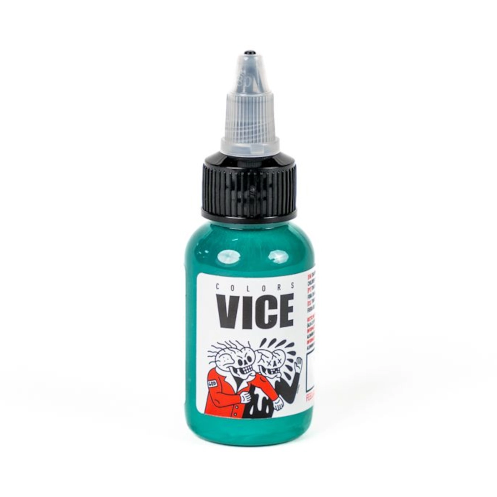 Encre Entrainement Tattoo Verte - Vice Colors Dragoon - Encre artistique pour l'entrainement au tatouage NON REACH 30 ml*