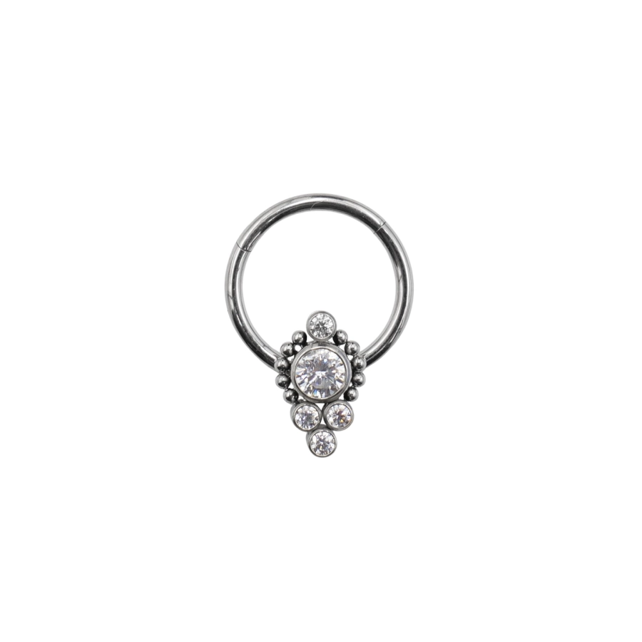 Piercing Anneau - Titane - Anneau clicker 312 avec fermeture à charnière