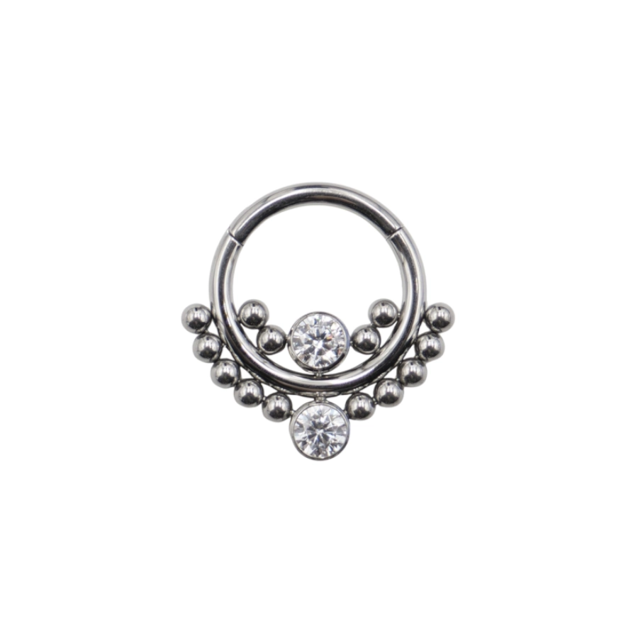 Piercing Anneau - Titane - Anneau clicker 306 avec fermeture à charnière