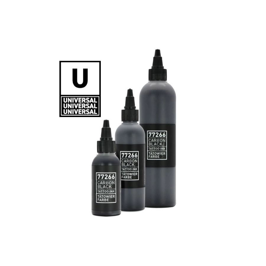 Encre Tattoo Noir - Carbon Black Universal Black v2 - Mélange pour le tatouage encre reach noir polyvalent