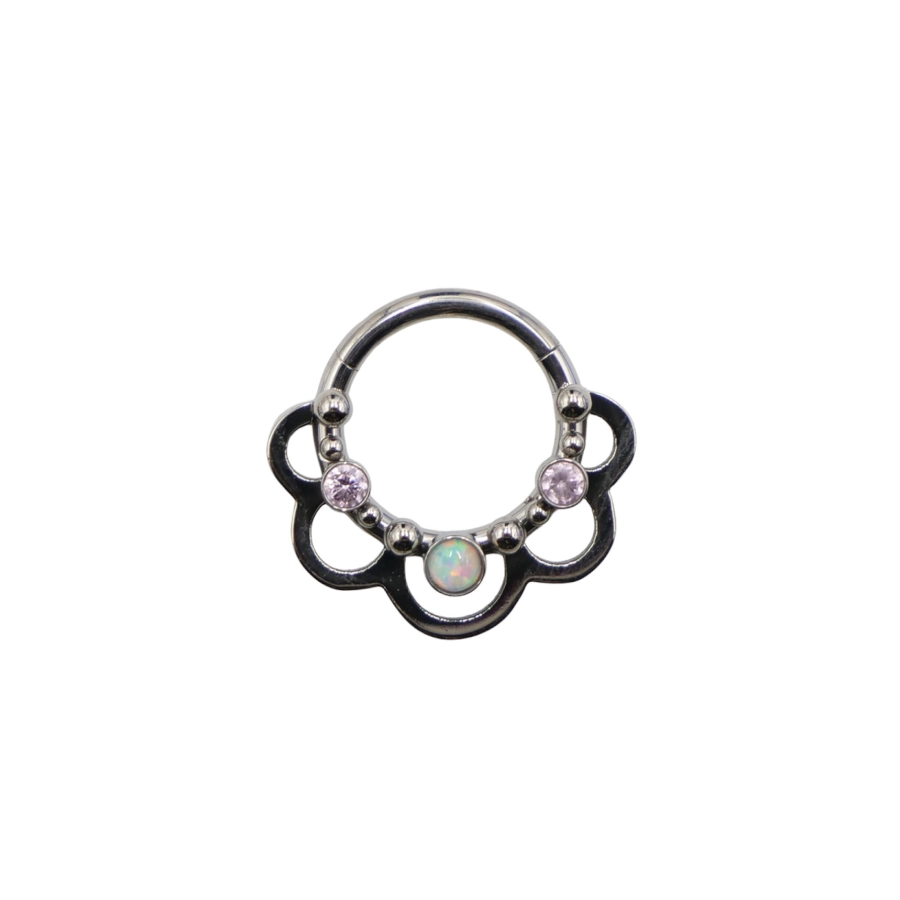 Piercing Anneau - Titane - Anneau clicker 301 avec fermeture à charnière - 3 coloris