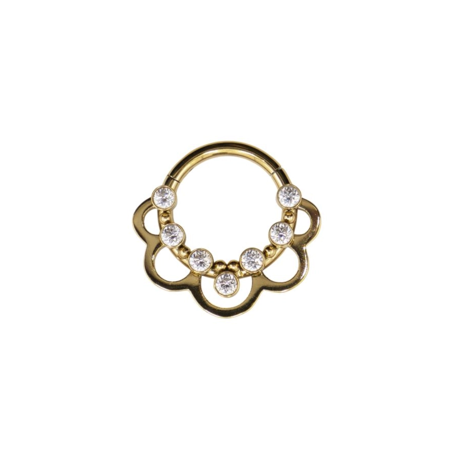 Piercing Anneau - Titane Pvd Gold - Anneau clicker 162 avec fermeture à charnière - 3 coloris