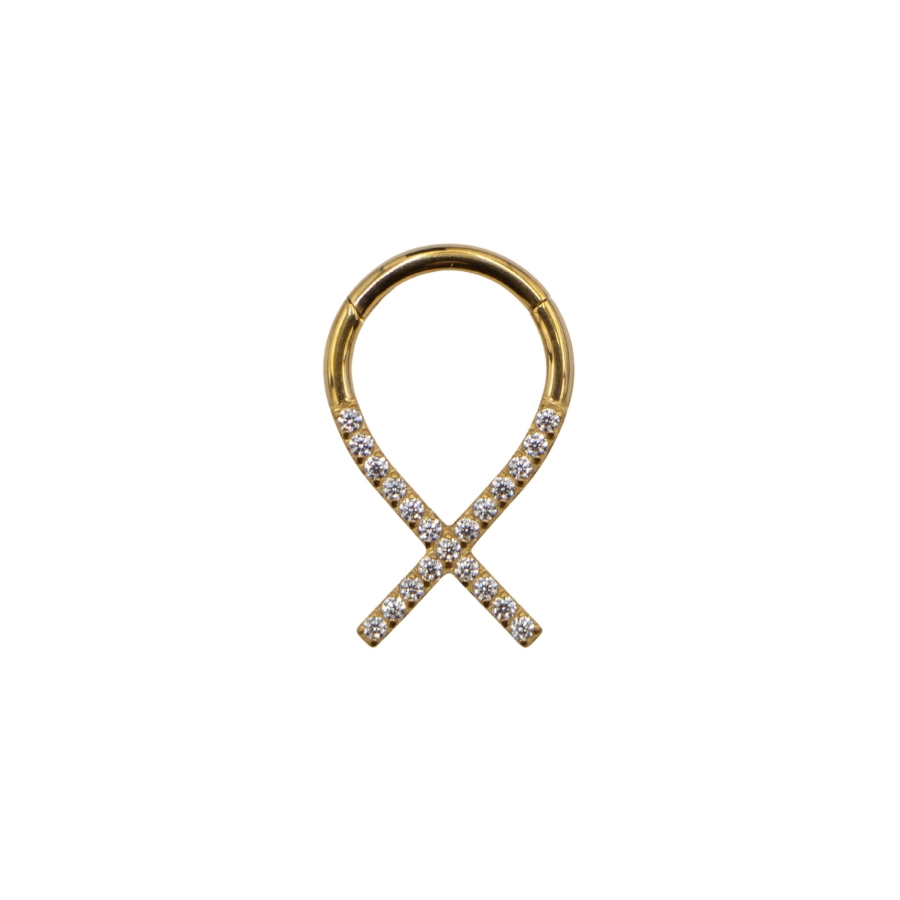 Piercing Anneau - Titane Pvd Gold - Anneau clicker 167 avec fermeture à charnière