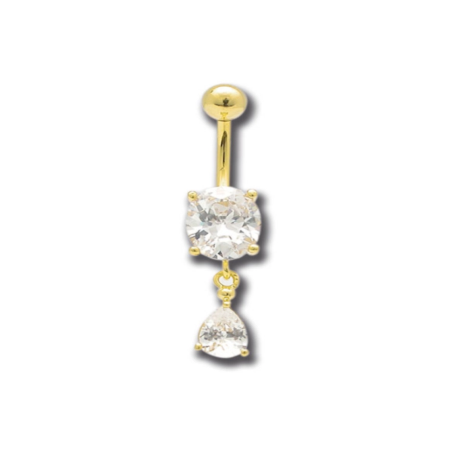 Piercing Banane - Acier doré - Banane pour nombril 04