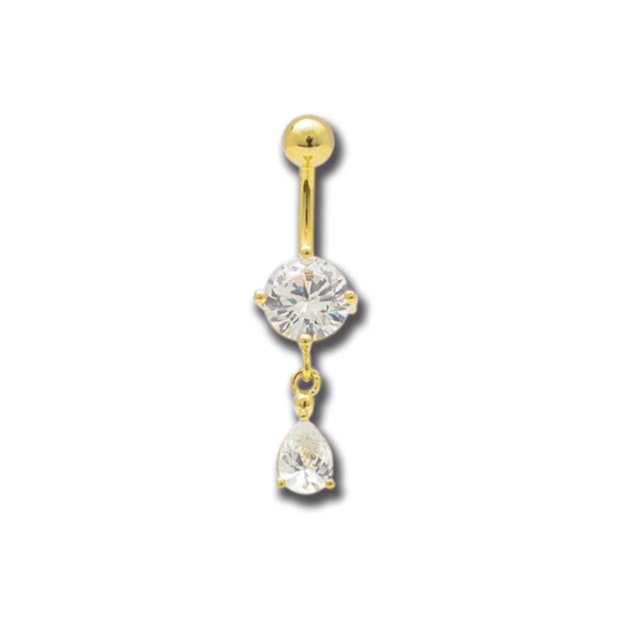 Piercing Banane - Acier doré - Banane pour nombril 06