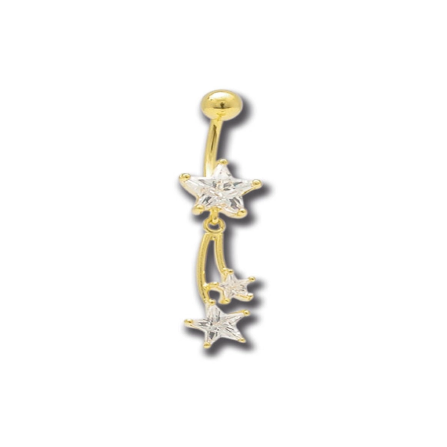 Piercing Banane - Acier doré - Banane pour nombril 07