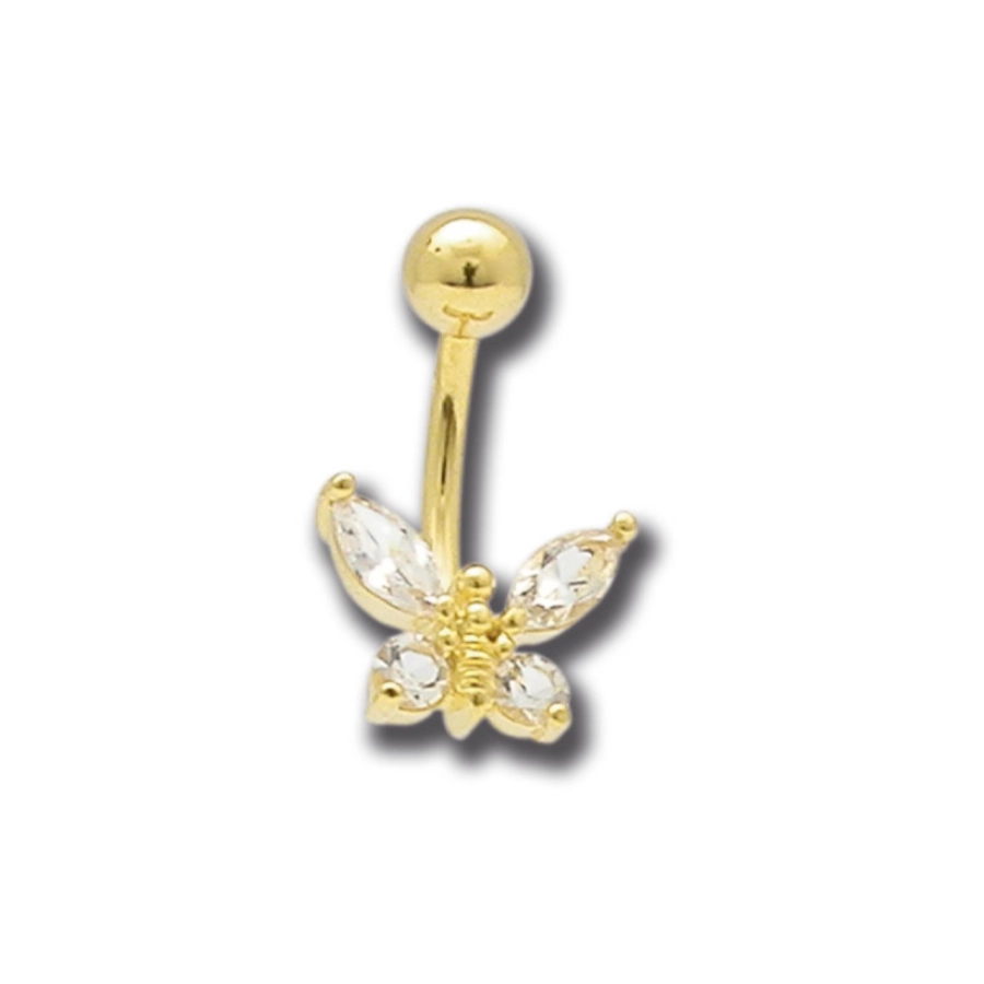 Piercing Banane - Acier doré - Banane pour nombril 08