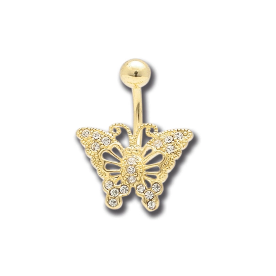 Piercing Banane - Acier doré - Banane pour nombril 24
