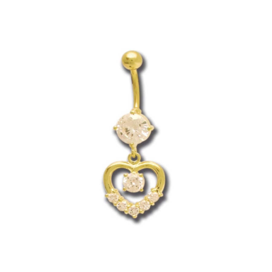 Piercing Banane - Acier doré - Banane pour nombril 33