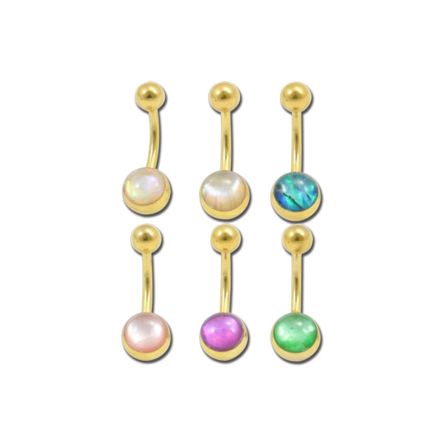 Piercing Banane - Acier doré - Banane pour nombril 71